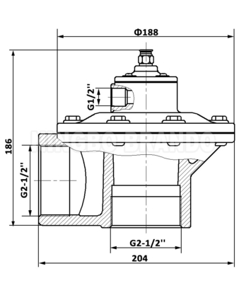 BFEC MF-Z-62S 2-1/2'' Válvula de piloto remoto de ângulo direito para filtro de sacos