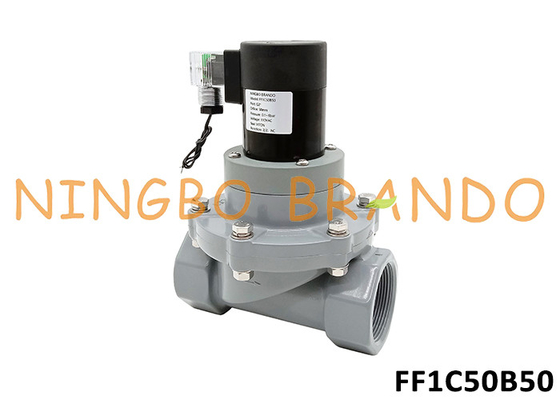 2' CPVC válvula solenoide anticorrosiva para produtos químicos ácido alcalino 24V 220V