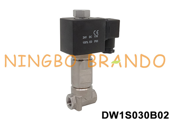 -196°C válvula de solenoide ultra-criogénica para nitrogénio líquido 1/8' 1/4'