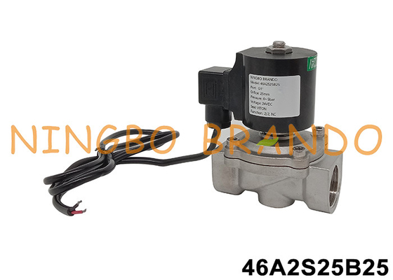 1' IP68 válvula solenoide de aço inoxidável subaquática para fonte de água