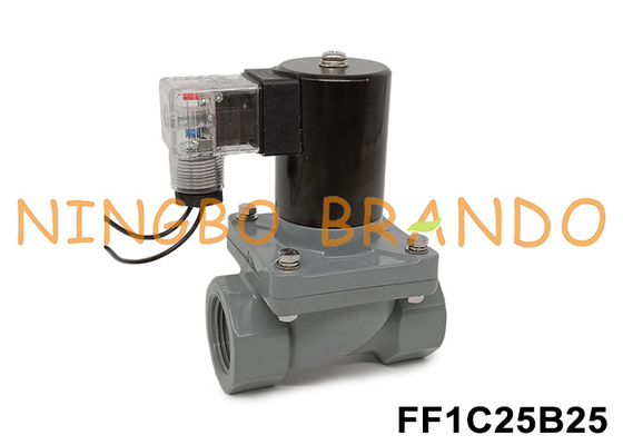 1' DN25 válvula solenoide anticorrosiva com corpo CPVC 24V 110V 220V