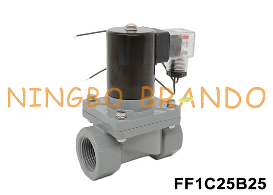 1' DN25 válvula solenoide anticorrosiva com corpo CPVC 24V 110V 220V