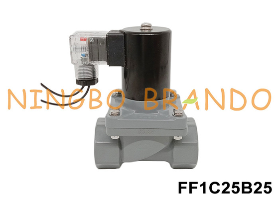 1' DN25 válvula solenoide anticorrosiva com corpo CPVC 24V 110V 220V
