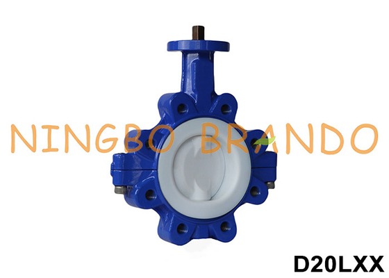 DN40 a DN600 válvula de borboleta sem cabeça tipo lug com revestimento de PTFE