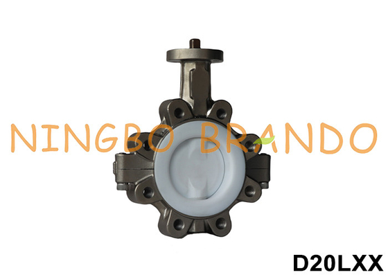 DN40 a DN600 válvula de borboleta sem cabeça tipo lug com revestimento de PTFE