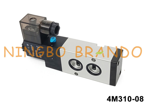 Airtac Tipo 4M310-08 Namur Piloto válvula solenoide 5/2 Way 24V 220V
