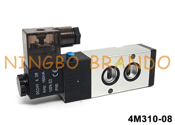 Airtac Tipo 4M310-08 Namur Piloto válvula solenoide 5/2 Way 24V 220V