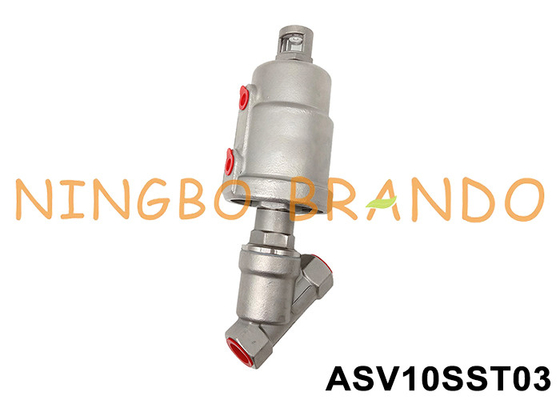 3/8'' em rosca 2/2 Way Pneumatic Angle Seat Valve Single Acting