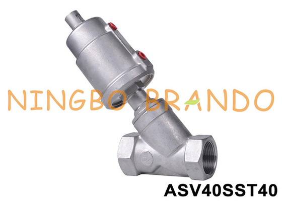 Válvula de assento pneumática de ângulo de tipo Y de portão roscado DN40