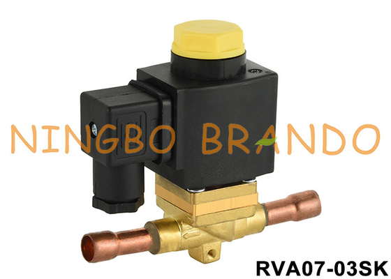 2 vias 3/8' soldeira normalmente aberta válvula de refrigeração solenoide 12V 24V 110V 220V