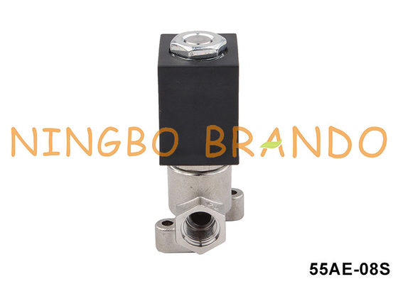 2 vias máquina de café de aço inoxidável válvula de solenoide 1/8' 24VDC 110VAC 220VAC