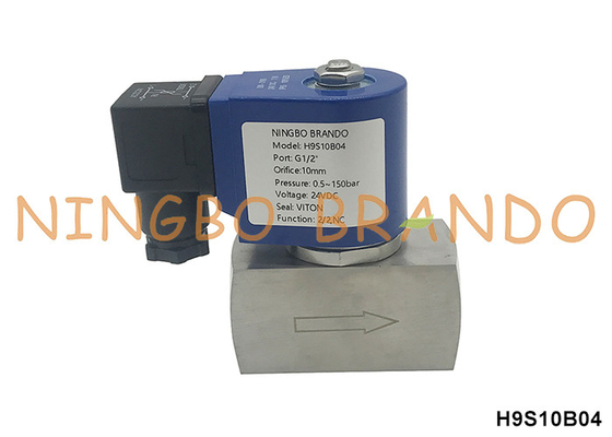 150 bar 1/2'' válvula de solenoide de alta pressão para água gás de ar 24V 110V 220V