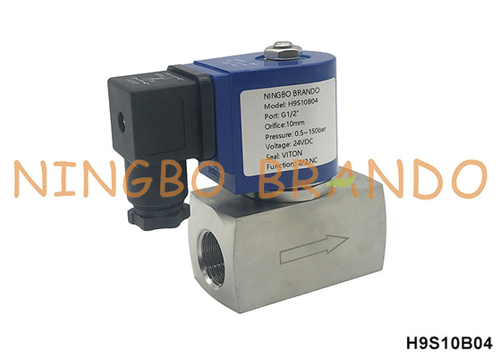 150 bar 1/2'' válvula de solenoide de alta pressão para água gás de ar 24V 110V 220V