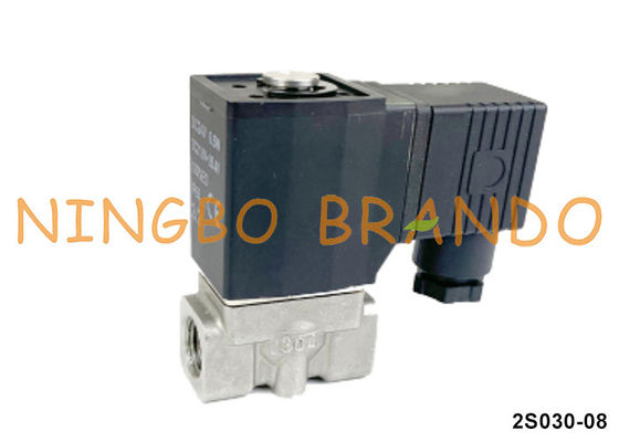 2S030-08 válvula solenoide de aço inoxidável tipo Airtac 24V 110V 220V 1/4"