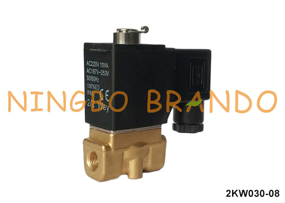 2KW030-08 Tipo Airtac Válvula de solenoide de latão normalmente aberta 220V 110V 24V 1/4'