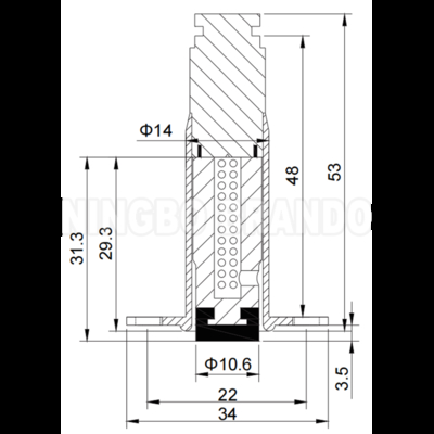 Conjunto do Polo Piloto Solenoide Para Válvula de Jato de Pulso Taeha PM-60 bobina