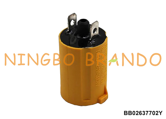 24V 2.7W bobina de solenoide amarelo para DELAVAL pulsador de ordenha peças EP100 EP2090