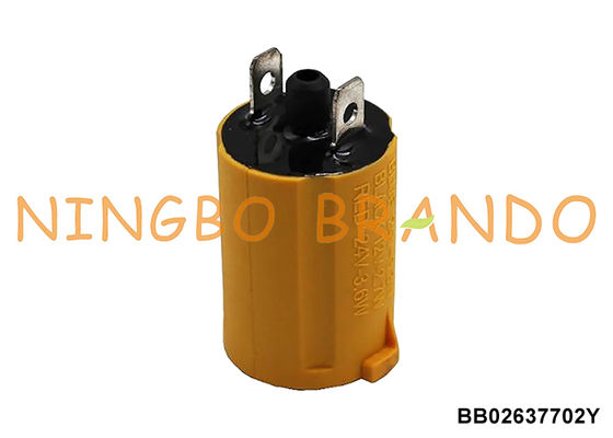 24V 2.7W bobina de solenoide amarelo para DELAVAL pulsador de ordenha peças EP100 EP2090