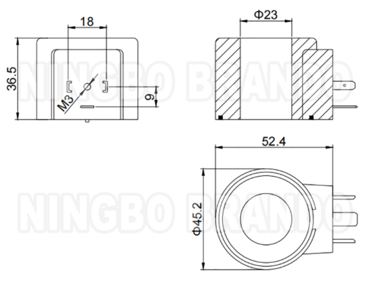 24VDC 26W bobina de válvula solenoide hidráulica para escavadeira Foton Lovol FR60