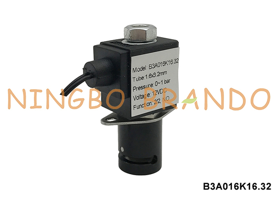 Válvula de pinça solenóide normalmente aberta para tubo de 3,2 mm, 12V 24V 110V 220V