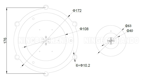 M/D102 Kit de diafragma TPE para válvula de jato de pulso do coletor de poeira Autel de 3,5'' 4'