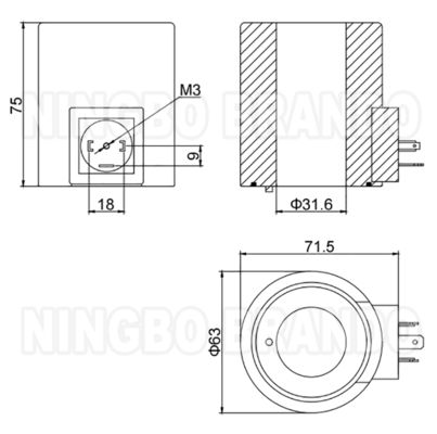 Hydraulic Solenoid Valve Coil For Hydac 4WE Series 12V 24V 110V 220V