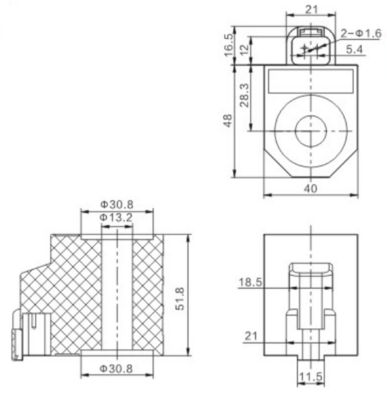 Bobina Hidráulica XKBL-00004 para Escavadeira Doosan Infracore 300715-00038 12V 24V