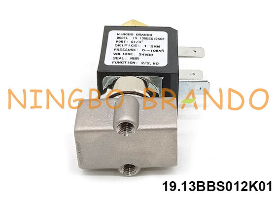 1/8' 1/4' 2 Way Normalmente aberta válvula de solenoide de aço inoxidável 30bar
