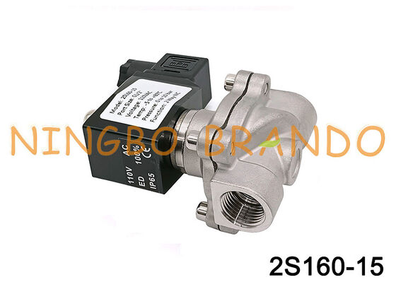 2S160-15 Válvula de diafragma de aço inoxidável de 1/2 polegada e 2/2 vias