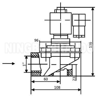WXYD TDF-Z-25 1' válvula de jato de pulso de ângulo direito para filtro de sacos industriais