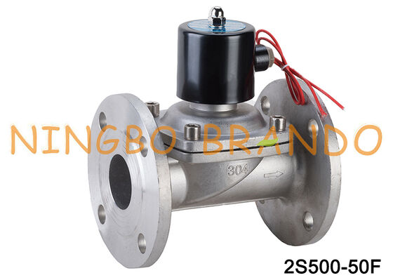 DN50 Flange 2S500-50 2/2 Way NC Solenoide de aço inoxidável