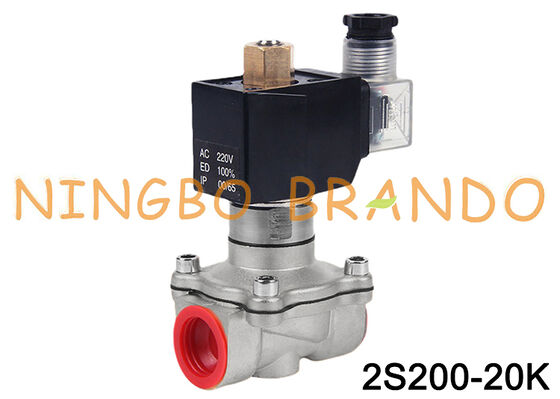 2-Way normalmente aberto 3/4 '' válvula de solenoide de aço inoxidável 220V 24V