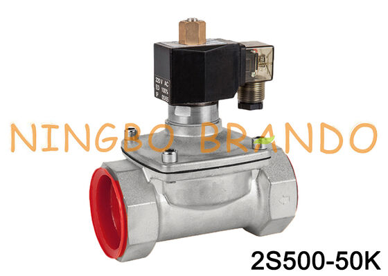Válvula Solenoide Normalmente Aberta de Aço Inoxidável de 2 polegadas 220V 12V 24V