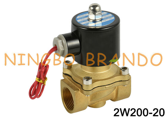 2W200-20 3/4' válvula de solenoide de latão 2/2 caminho normalmente fechado 24V 110V 220V