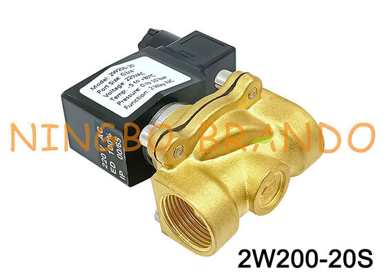 3/4 '' 2W200-20 Válvula Solenóide de Latão Normalmente Fechada 24V 110V 220V