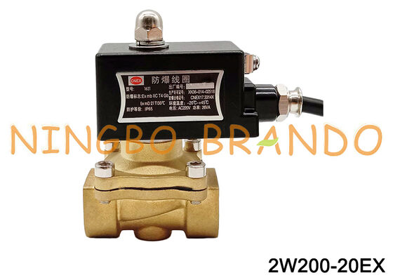 3/4" válvula solenóide de água à prova de explosões de bronze 12V 24V 110V 220V