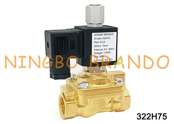Parker tipo 322H75 1/2 '' válvula solenóide normalmente aberta 40 bar 24V 110V 220V