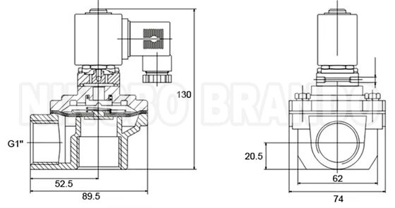 Huaneng Type 1'' MD125 Right Angle Pulse Jet Valve For Dust Collector