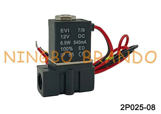 Válvula solenóide pneumática plástica de 1/4" de 2 vias 2P0250-08