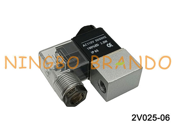 Airtac Tipo 2V025-06 1/8'' Válvula de controle de fluido 2/2 vias 110VAC AC110V