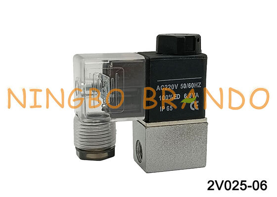 Tipo válvulas de ar pneumáticas da válvula solenóide AIRTAC 2V025-06 AC220V 220VAC