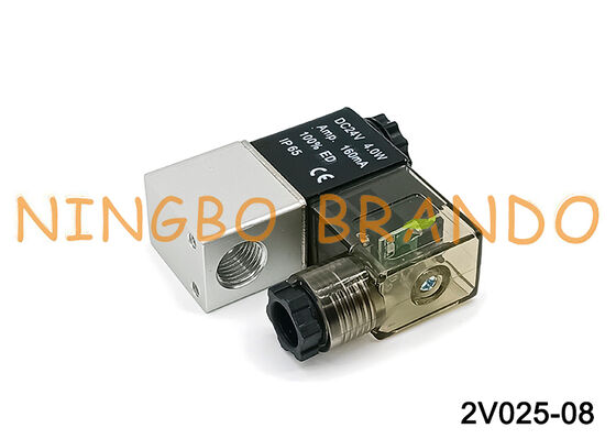 Válvula solenoide de ar pneumática tipo AIRTAC 2V025-08 normalmente fechada 12V 24V 220V