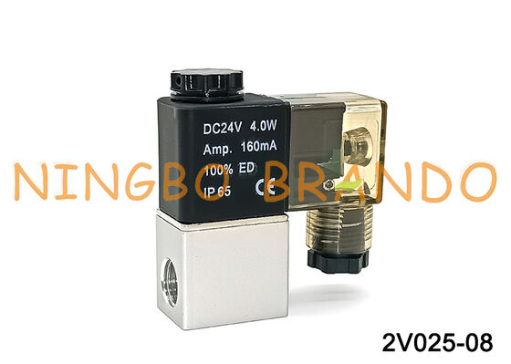Válvula solenoide de ar pneumática tipo AIRTAC 2V025-08 normalmente fechada 12V 24V 220V