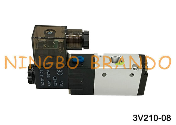 Airtac Tipo 3V210-08-NC 3V210-08-NO Válvula solenóide 3/2 vias Série 3V200