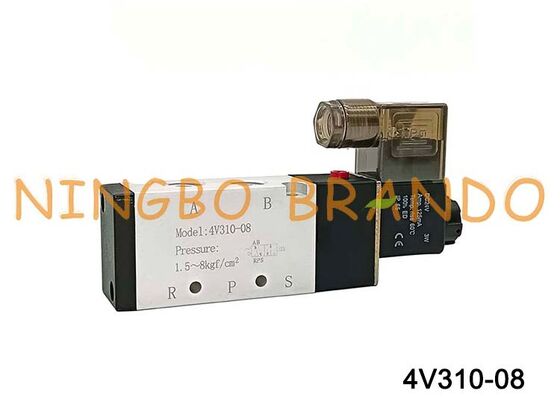 Airtac tipo válvula de ar solenóide 4V310-08 5 vias 2 posições série 4V300