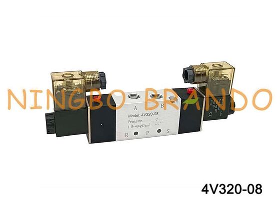 Válvulas solenóides tipo AIRTAC Válvulas de ar 4V320-08 AC220V 110V DC12V 24V