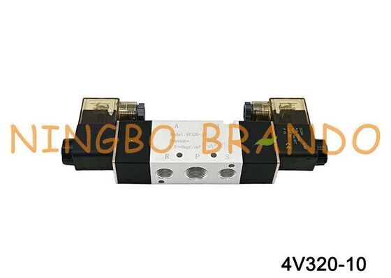 AirTAC Tipo 4V320-10 DC12V 3/8 '' Solenóide Duplo Válvula de Ar Solenóide de 5/2 vias