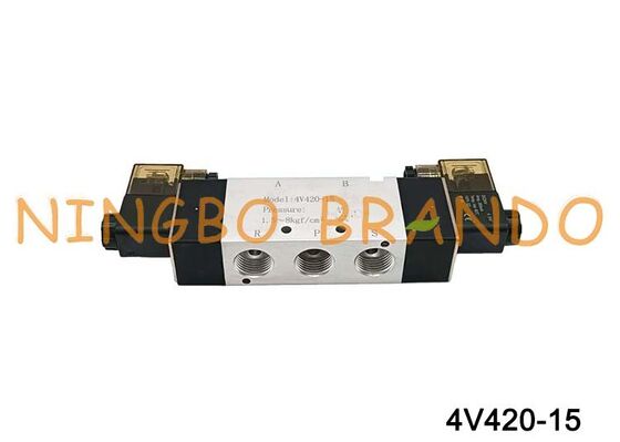 Válvula solenóide tipo AIRTAC Válvula de ar 4V420-15 DC 12V 24V AC 110V 220V