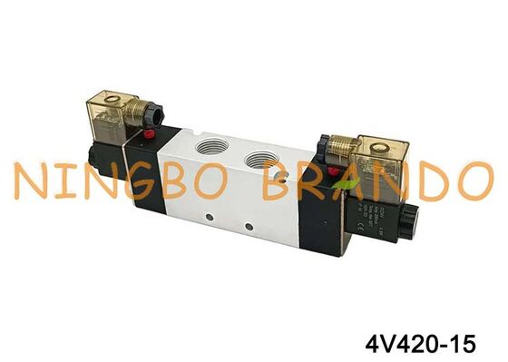 Válvula solenóide tipo AIRTAC Válvula de ar 4V420-15 DC 12V 24V AC 110V 220V