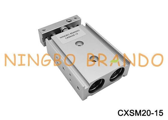 SMC Tipo CXSM20-15 cyl Guia Dual Rod Pneumático Cilindro de Ar 20mm Furo 15mm Curso